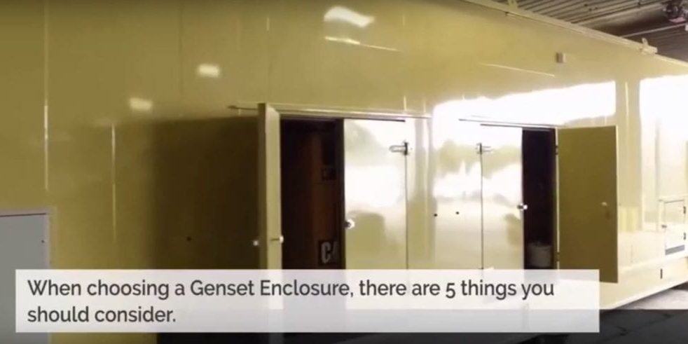 5 Things to Consider when Choosing a Genset Enclosure